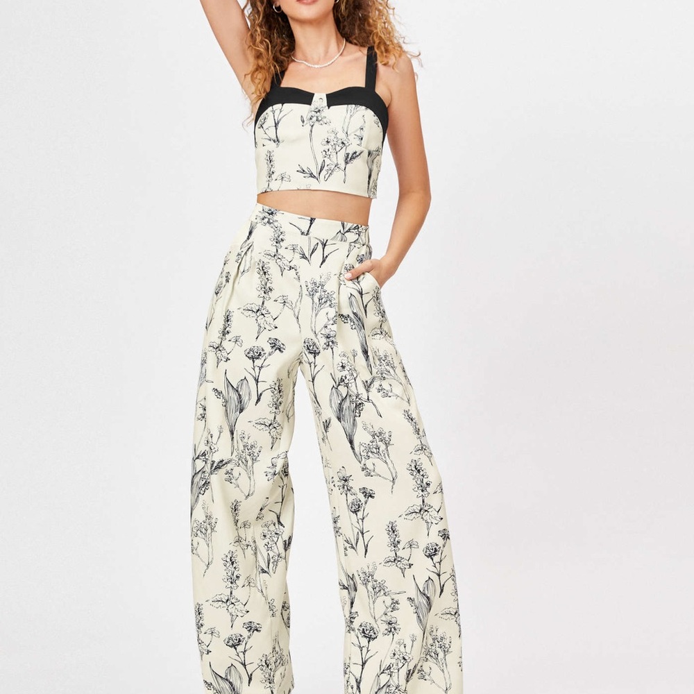 Multicolor garden wide leg trousers from cider. Tried on once. Runs slightly big